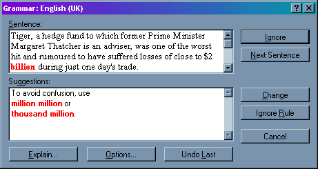 MS Word Grammar check used to collect data for my Newspaper Readability Statistics coursework